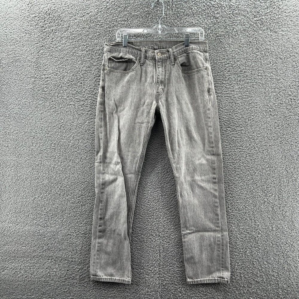 Levis 511 Jeans Mens 32 X 30 Gray Denim Slim Straight *